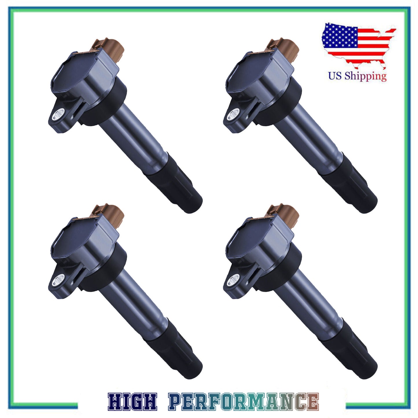 UF634 5C1789 178850 Ignition Coil 4 PCS For 10 11-13 Suzuki Kizash SX4 2.0L 2.4L