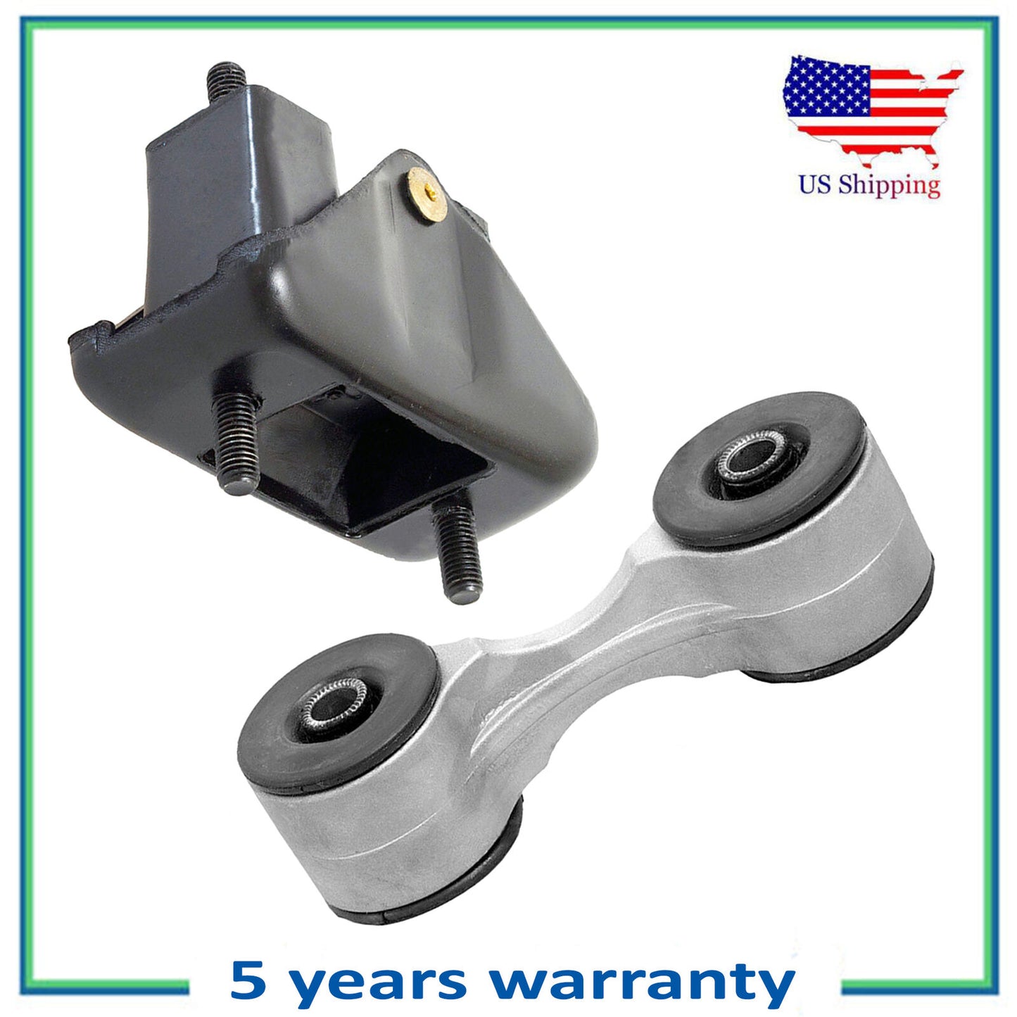 Moteur & Trans Montage 2396 2620 2PCS Pour 1990-1991 Oldsmobile Cutlass 2.3L