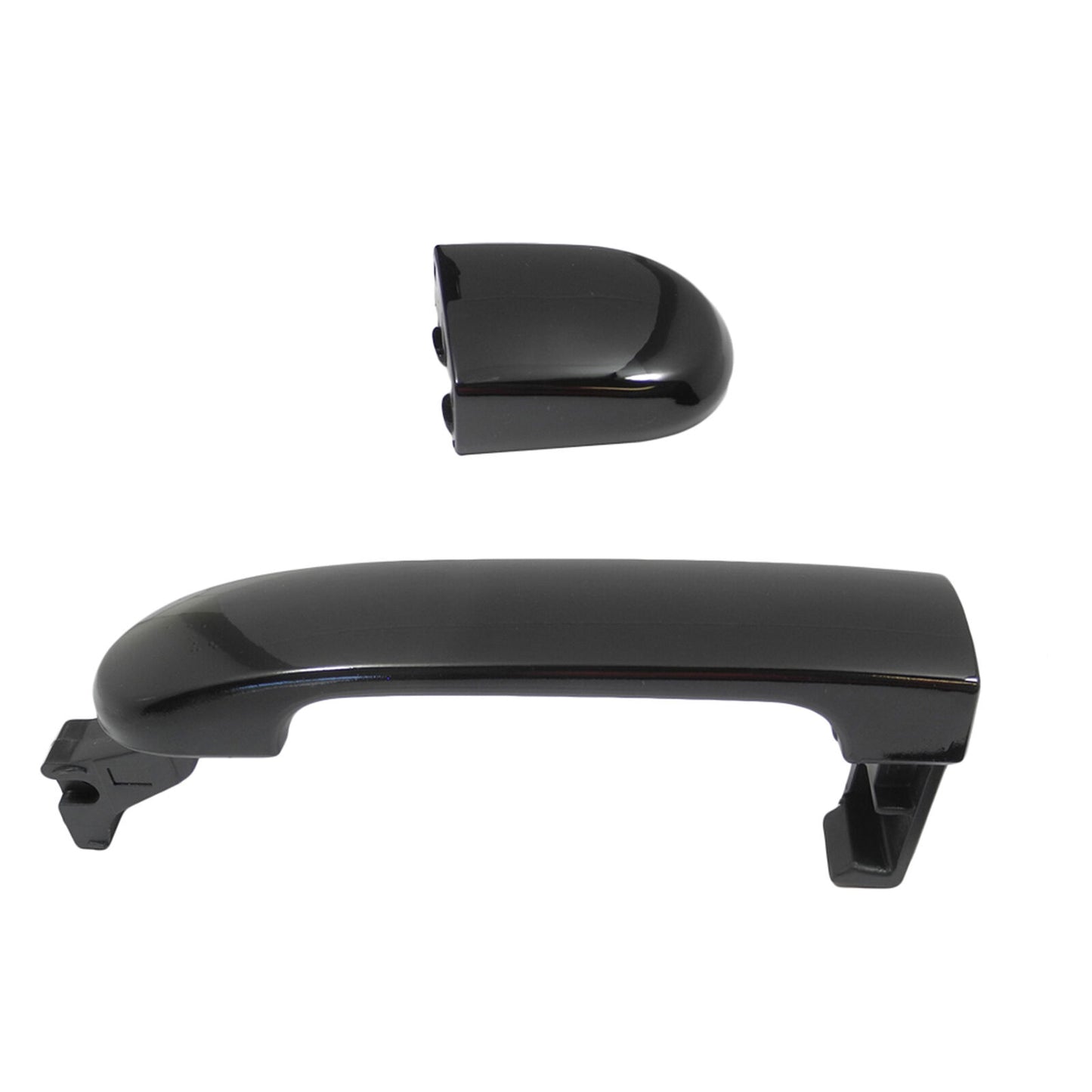 Rear Left Outside Door Handle w/o hole For 07-12 Nissan Versa Black Obsidian KH3
