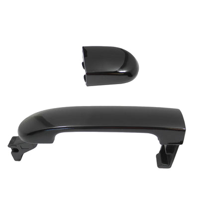 Rear Left Outside Door Handle w/o hole For 07-12 Nissan Versa Black Obsidian KH3