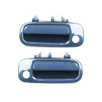 Front Outside Door Handle Set 2 For 1992-1996 Toyota Camry Blue Haze Pearl 8J6