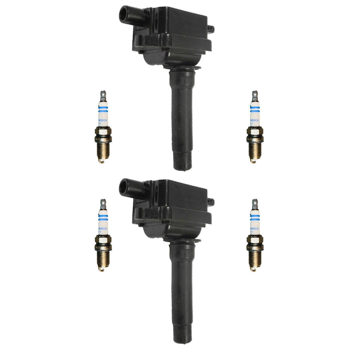 6PCS UF253 Ignition Coil & Bosch Platinum Spark Plug For 00-04 Kia Spectra 1.8L