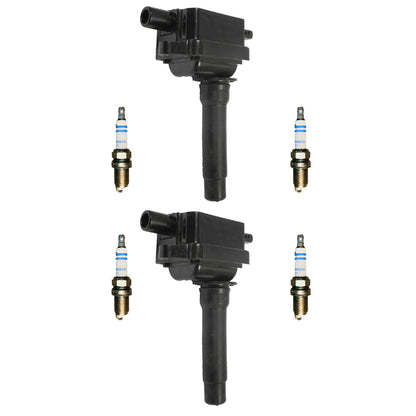 6PCS UF253 Ignition Coil & Bosch Platinum Spark Plug For 00-04 Kia Spectra 1.8L