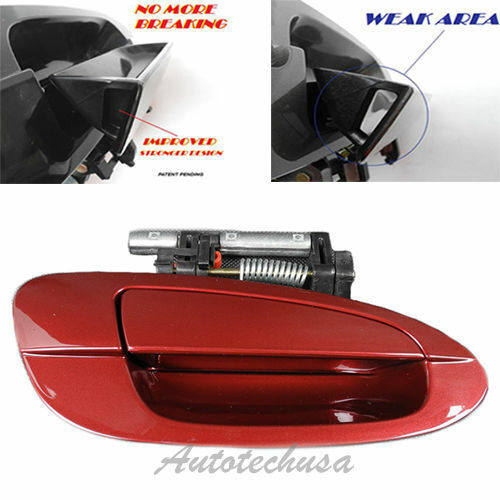 Rear Right Outside Door Handle B4005 For 2002-2006 Nissan Altima Red Mica AX3