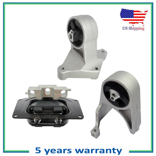 3PCS Engine Motor & Trans Mount For 2001-2006 Chrysler Sebring Stratus 2.4L 2.7L