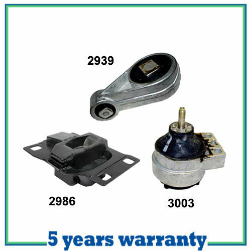 M647 Moteur & Trans Montage Set De 3PCS Pour 2000-2003 Ford Focus 2.0L Dohc
