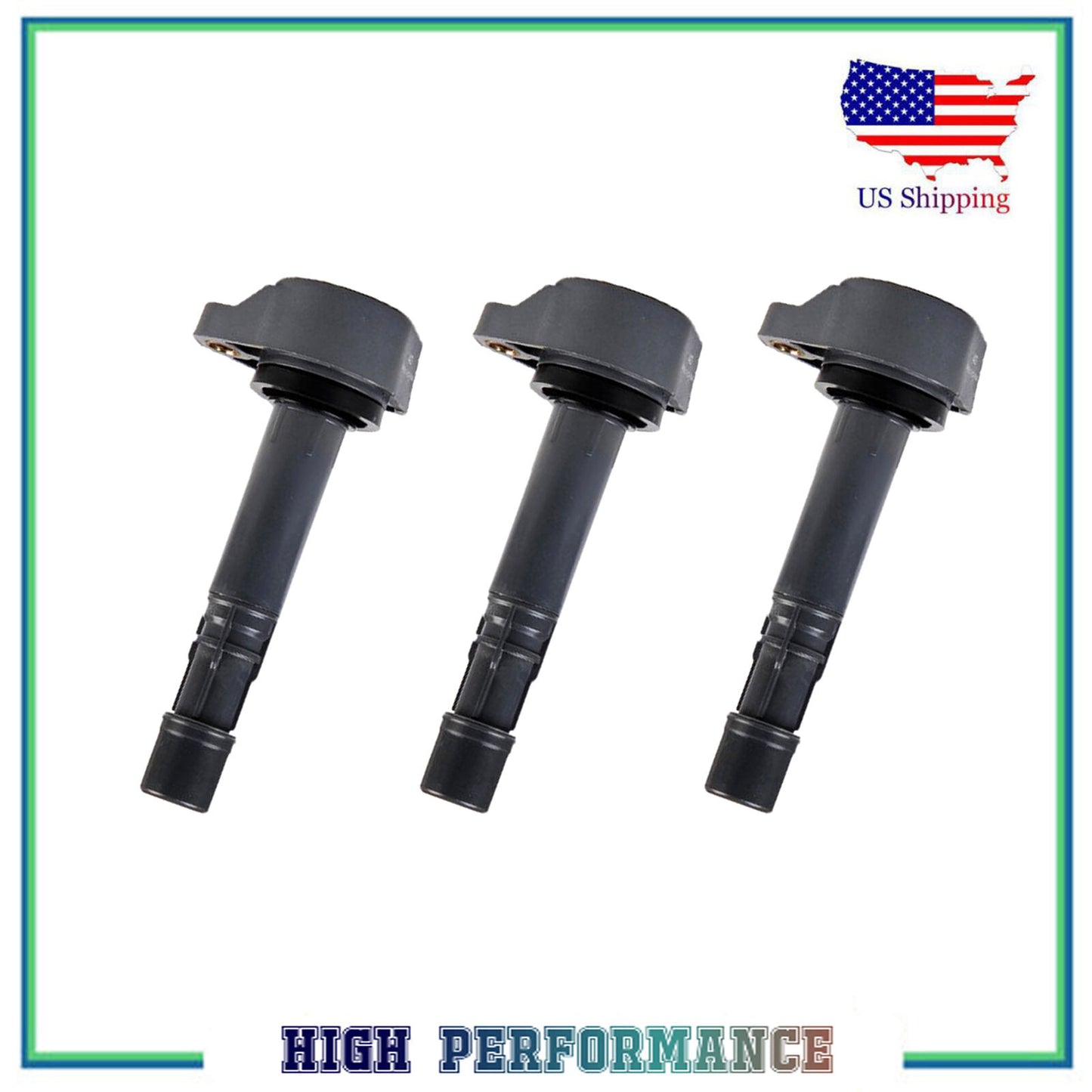 3PCS Ignition Coil For UF624 C1665 Honda Ridgeline Pilot Acura MDX ZDX 3.5L 3.7L
