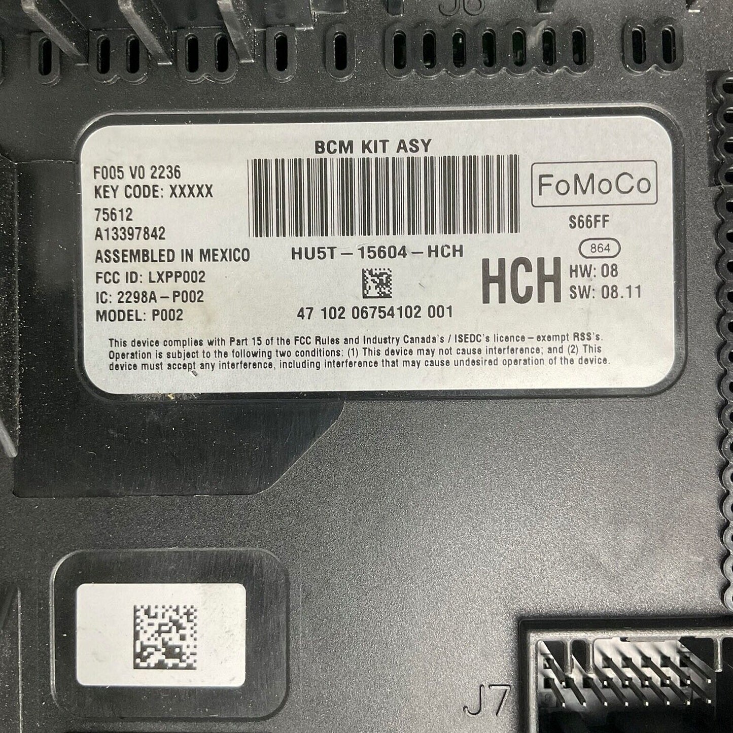 For Brand New EO FoMoCo Body Control Module Unit HU5T15604HCH