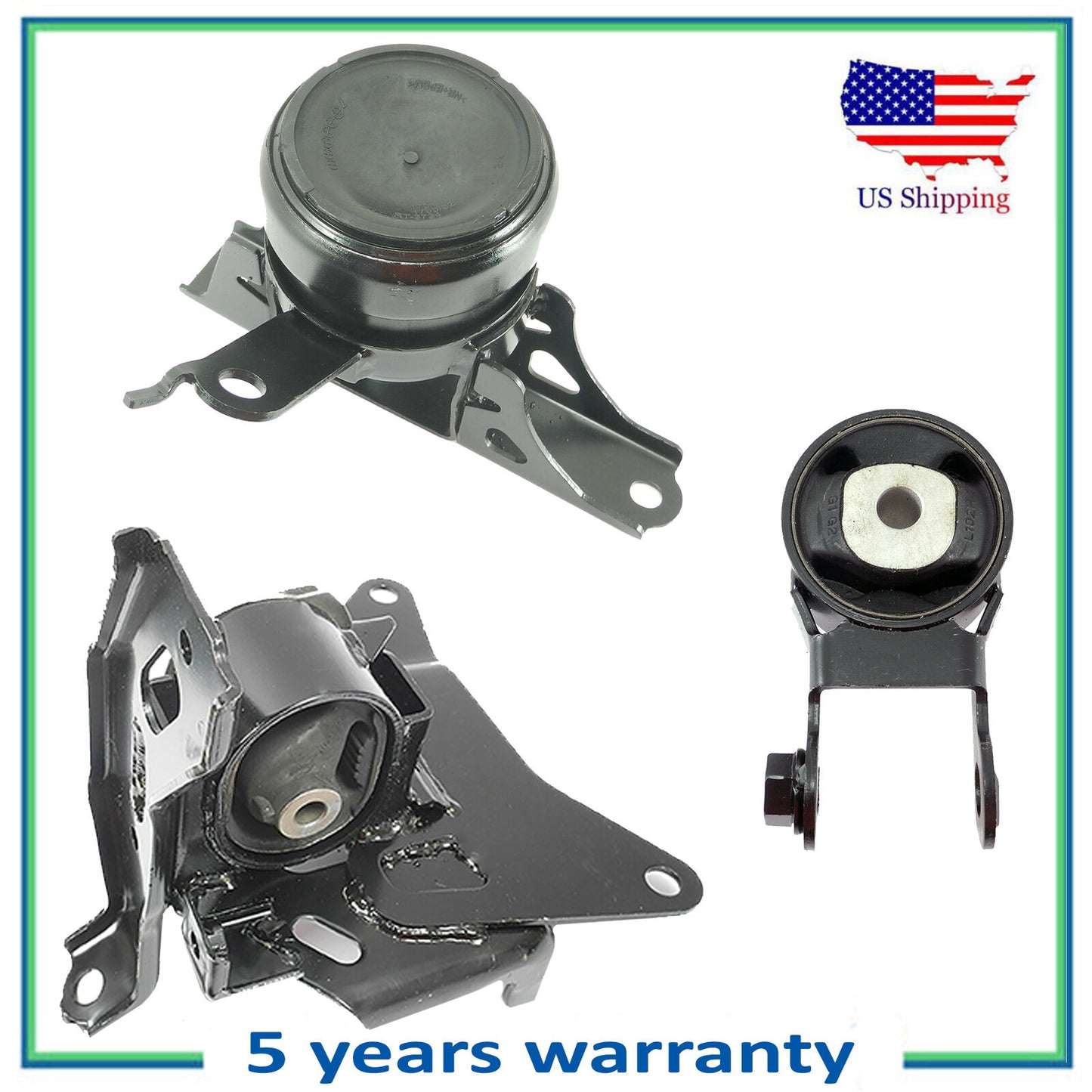 3PCS Engine Motor & Trans Mount For 2006-2017 Toyota Yaris 1.5L 4238 4237 62044