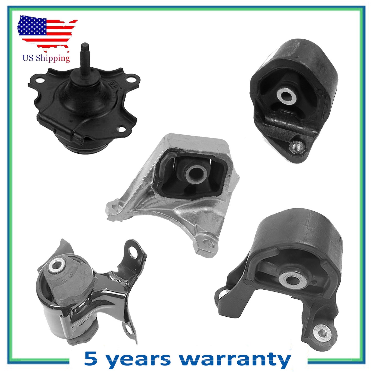 5PCS Motore & Trasmissione Montante Per 2002-2006 Honda Crv 2.4L Manuale