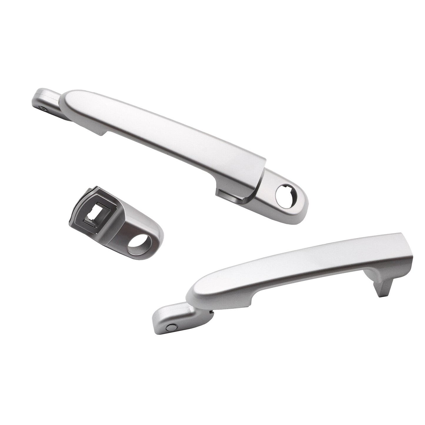 Front Pair Outside Door Handle For 06-11 Hyundai Accent 5S Platinum Silver Mica