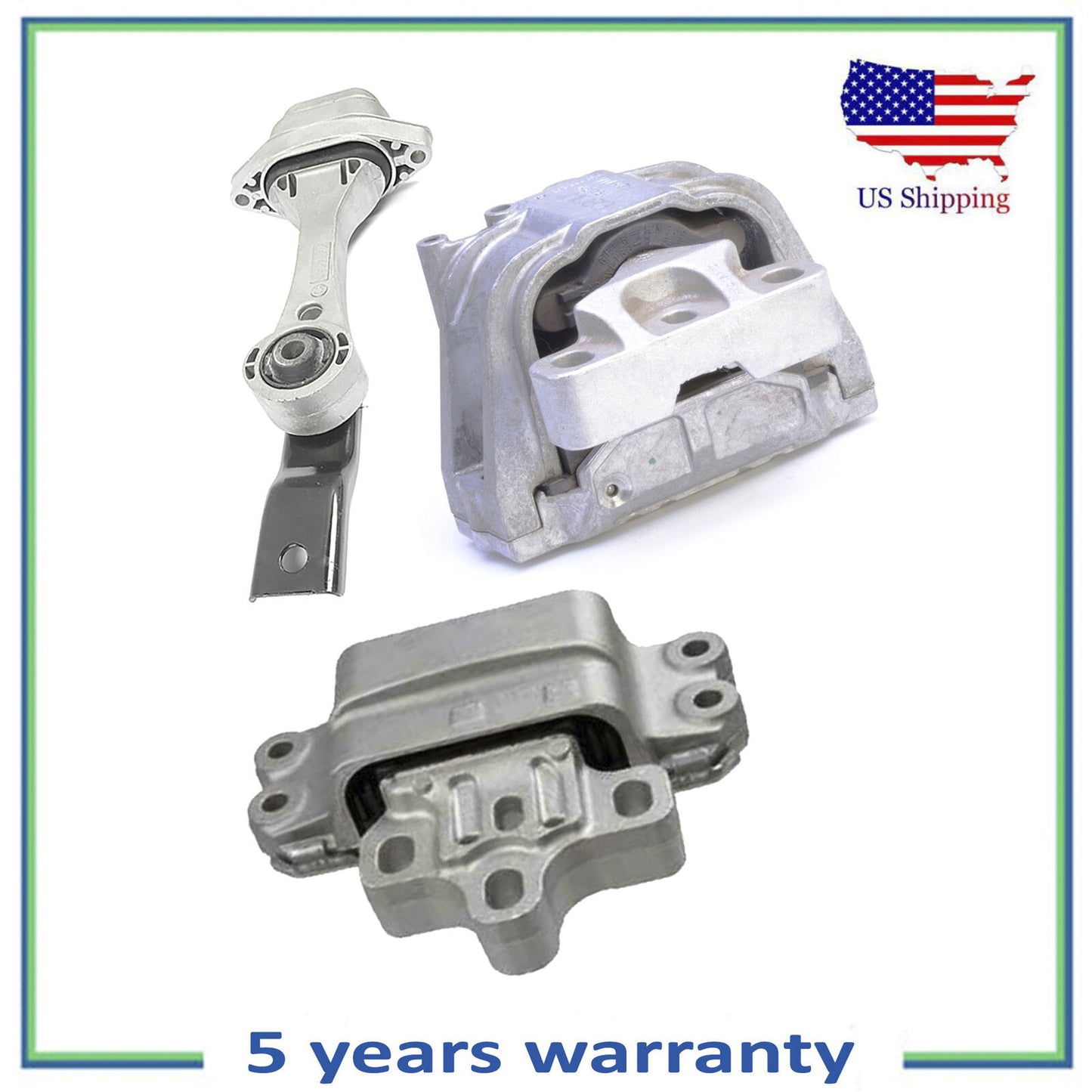 3PCS Motore & Auto Trans Montante Per 08-09 Audi Tt Quattro 3.2L Coupe