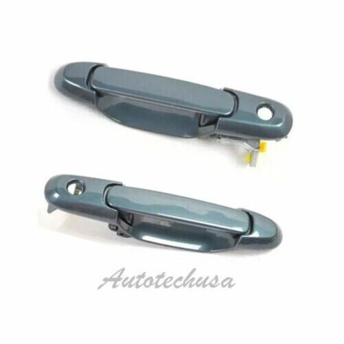 DS464 Front Pair Outside Door Handle For 98 99-03 Toyota Sienna Sailfin Blue 8N7