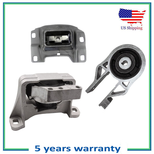 3pcs 5612 5546 5631 Engine Motor & Trans. Mount For 13-18 Ford Focus 2.0L Turbo