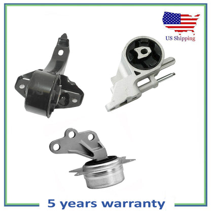 Set 3PCS Front, Rear & Left Auto Trans Mount For 2008-2010 Chevrolet Malibu 2.4L