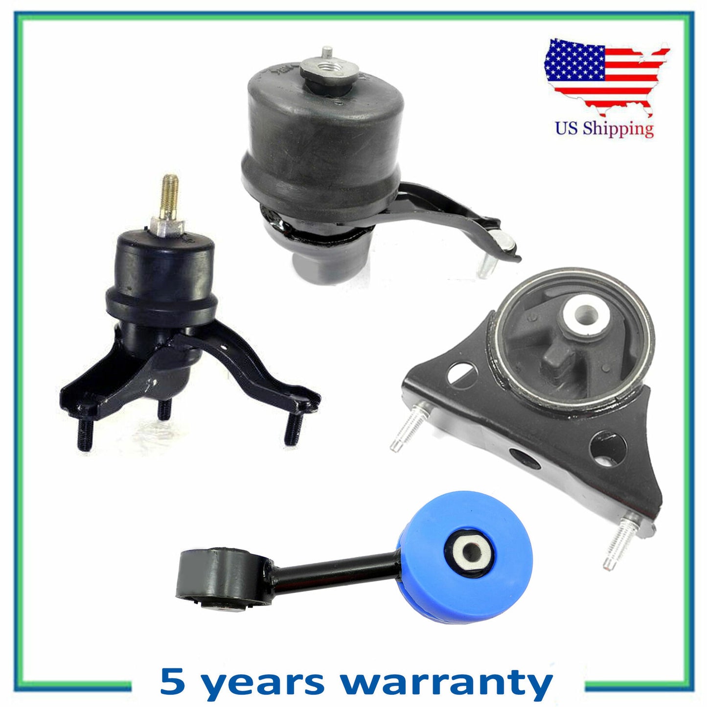 MK4240SD 4207 4212 7299 Motor & Trans Mount For 04-07 Toyota Highlander 2.4L