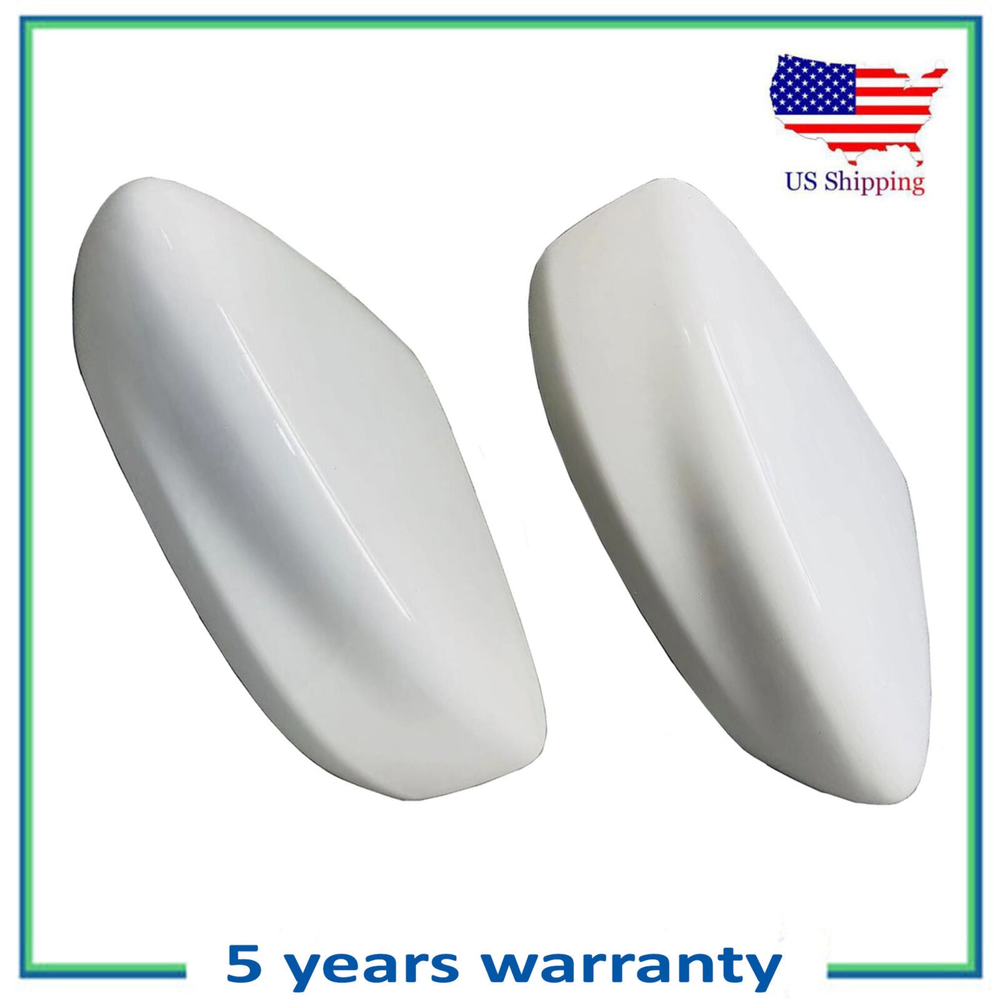 Left Right Pair Set 2PCS Mirror Cap Cover White For 13-17 Nissan Altima Sedan