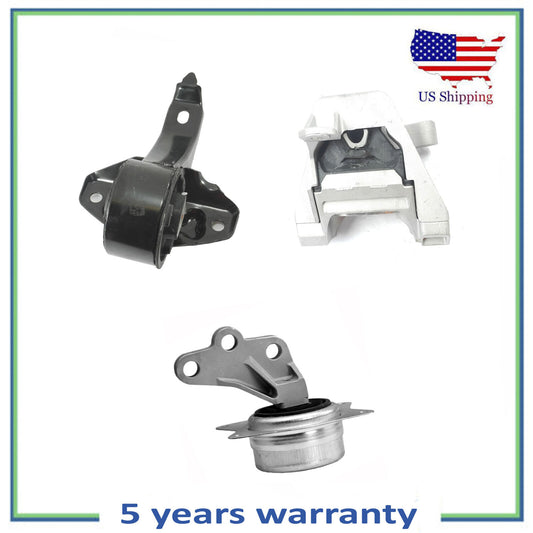 Set 3PCS Engine Motor & Auto Transmission Mount For Pontiac G6 Saturn Aura 2.4L