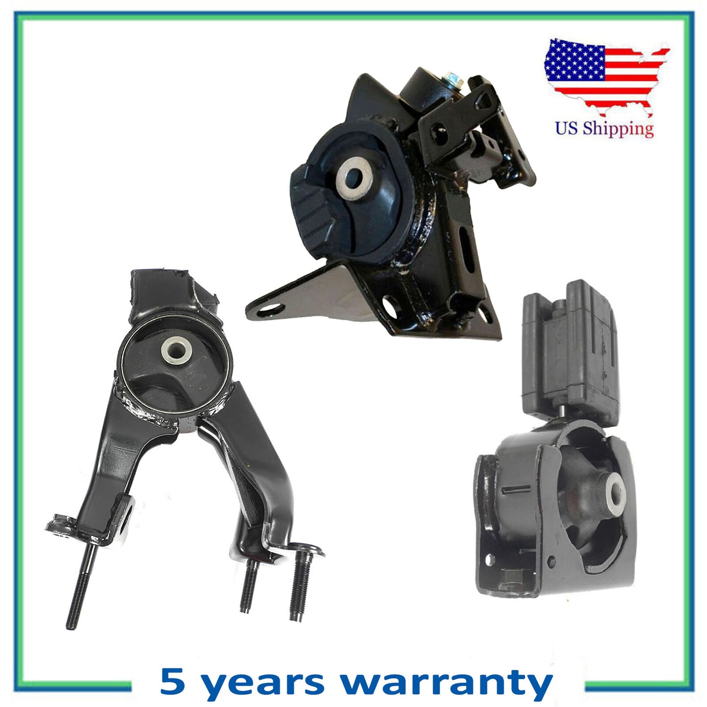Set 3PCS Motore & Trasmissione Automatica Montante Per 2005-2010 Scion TC 2.4L