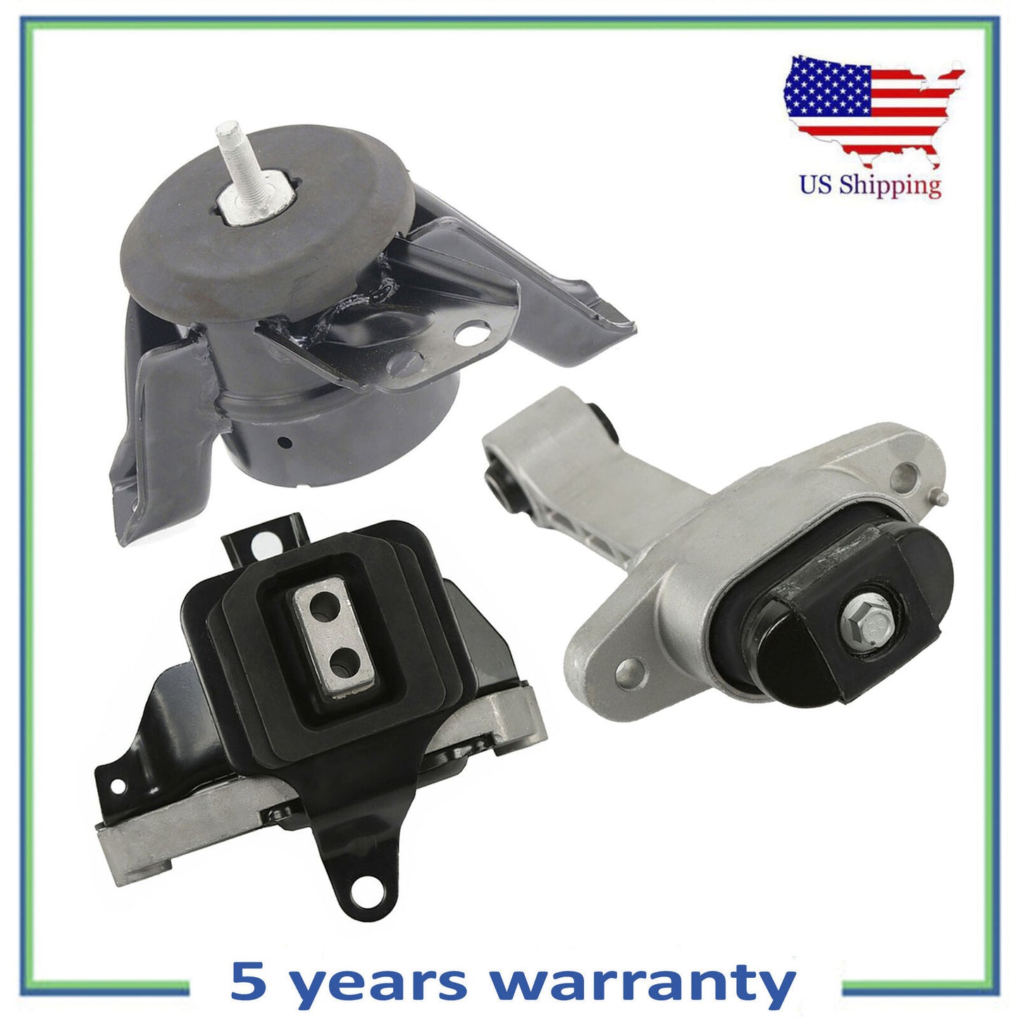 Set 3PCS Engine Motor & Auto Trans. Mount For High Quality Engine Motor & Auto