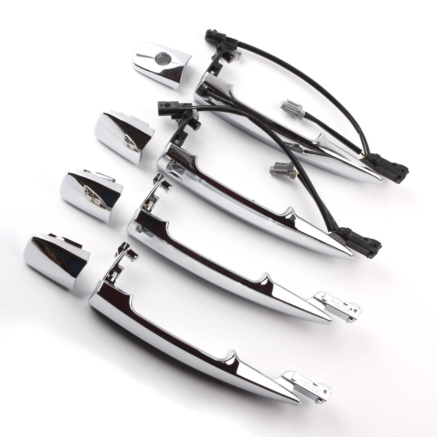 Set 4 Pcs Exterior Outside Door Handle Chrome New For Murano Leaf Maxima Sentra