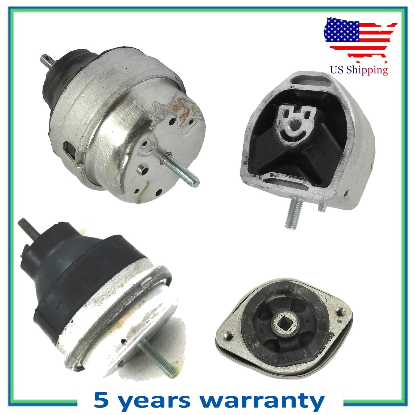 4PCS Engine Motor & Trans Mount For 2001-2005 Volkswagen Passat 1.8L Manual