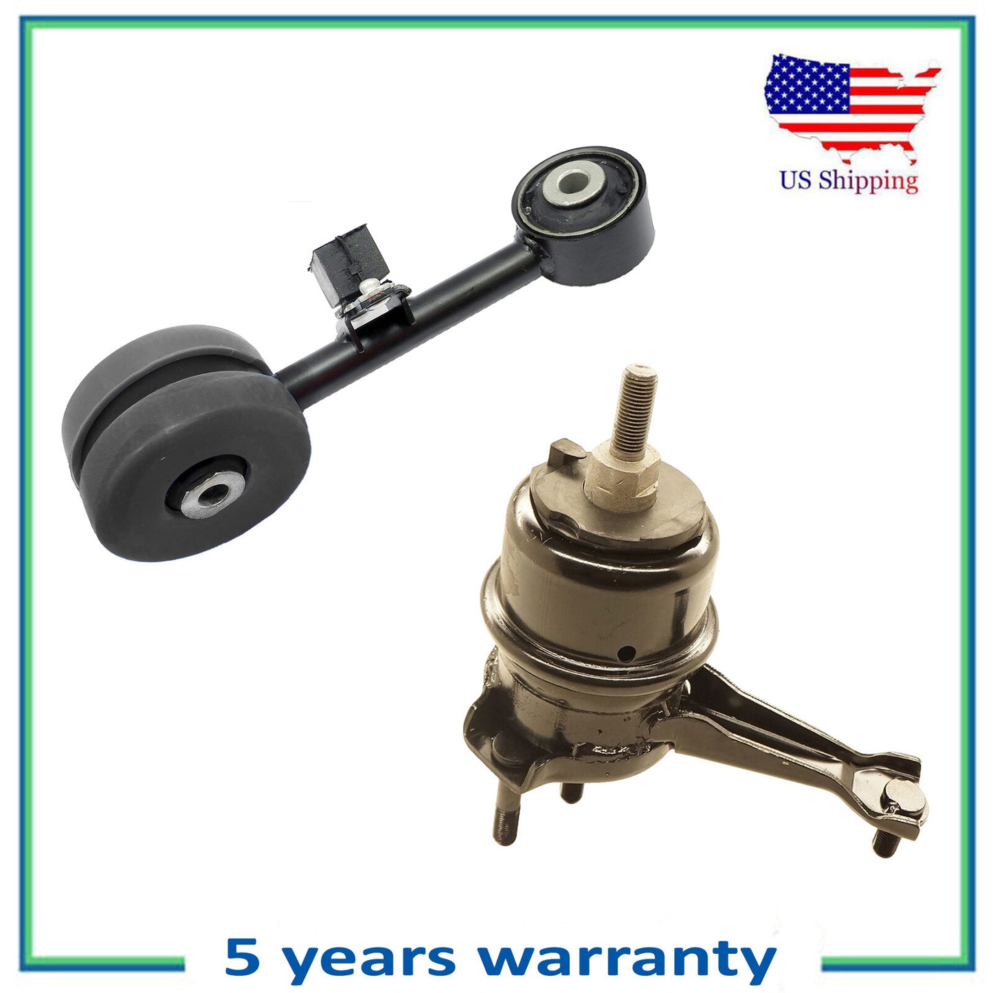 Set 2PCS 62016 65052 Moteur Montage Polyuréthane Pour 02-03 Toyota Solara 2.4