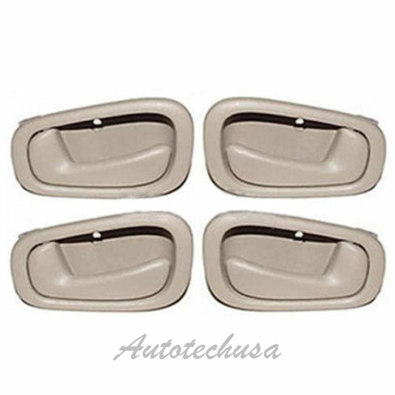 MotorKing for 1998-2002 Toyota Corolla TAN Set 4 Interior IInterior Door Handle