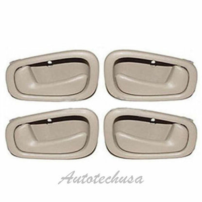 MotorKing for 1998-2002 Toyota Corolla TAN Set 4 Interior IInterior Door Handle