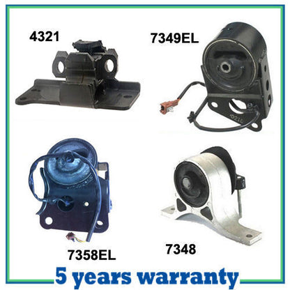 M006 Engine Motor & Trans Mount 4PCS For 03-07 Nissan Murano 3.5L 2WD w/ Sensors