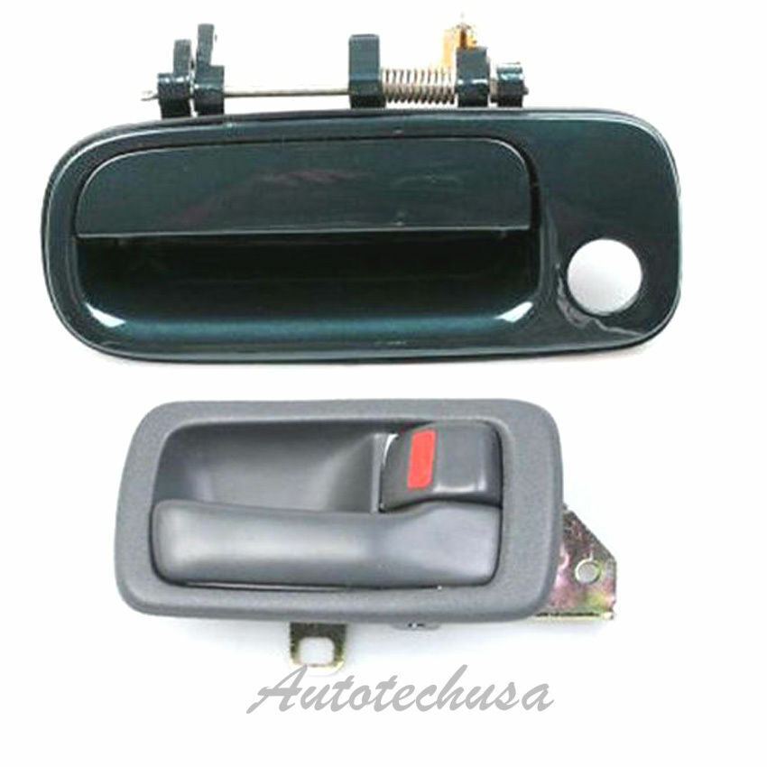 92-96 For Toyota Camry door handle Front L Outside GREEN 6M1 Interior GRAY DS418
