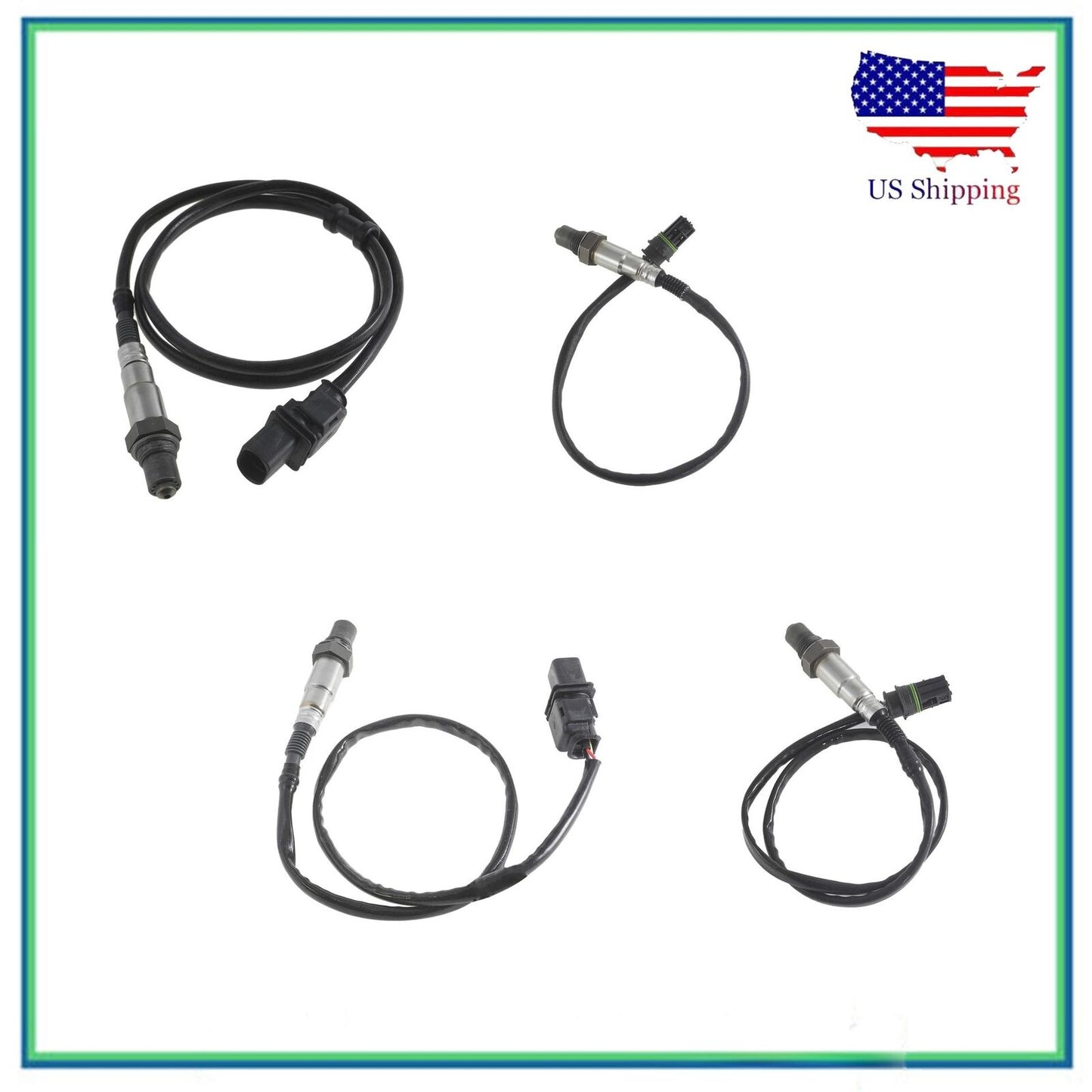4 pcs New Oxygen Sensor For 06-10 BMW 650i Base 4.8L