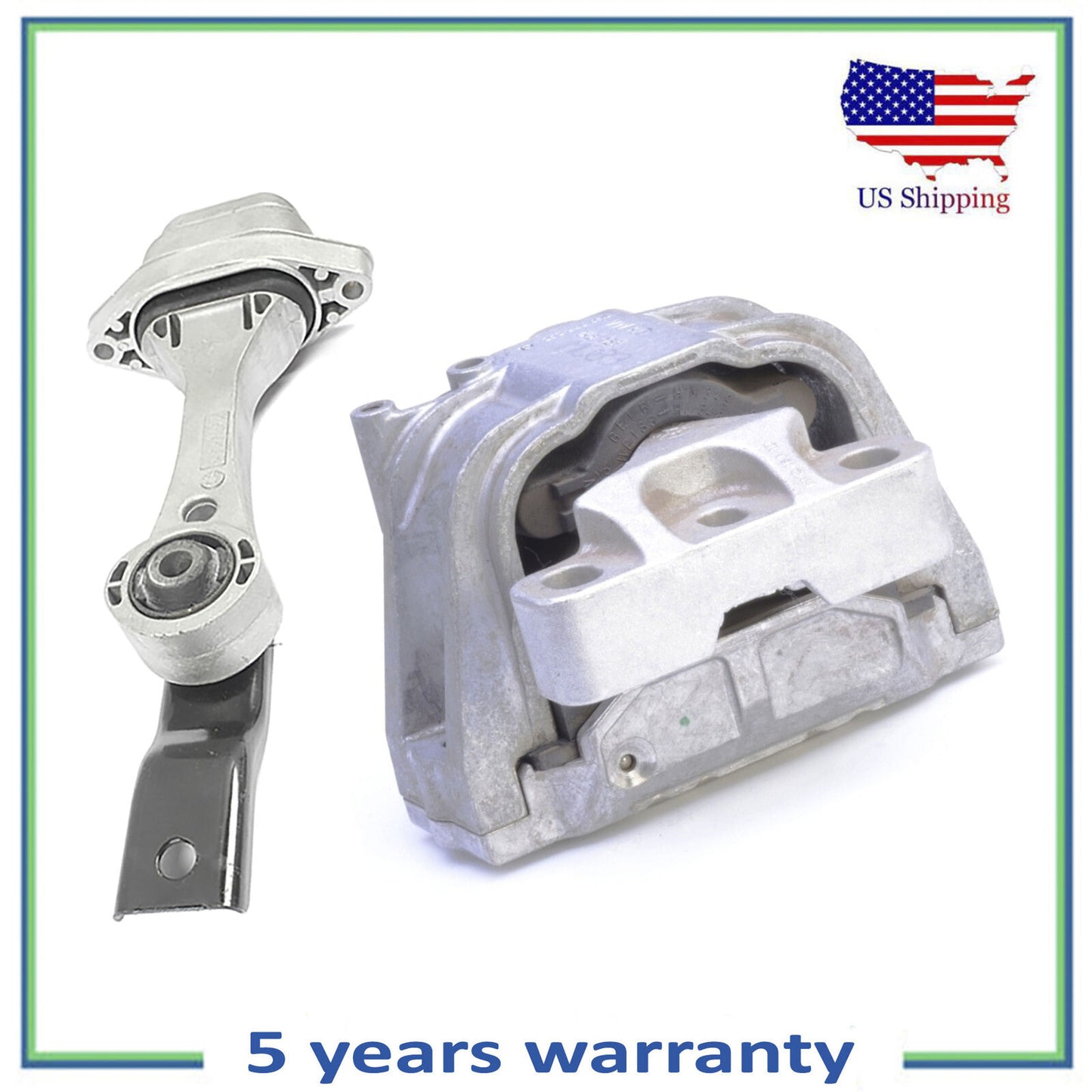 2PCS Right & Rear Engine Motor Mount For 2008-2009 Audi TT Quattro 3.2L V6 Coupe