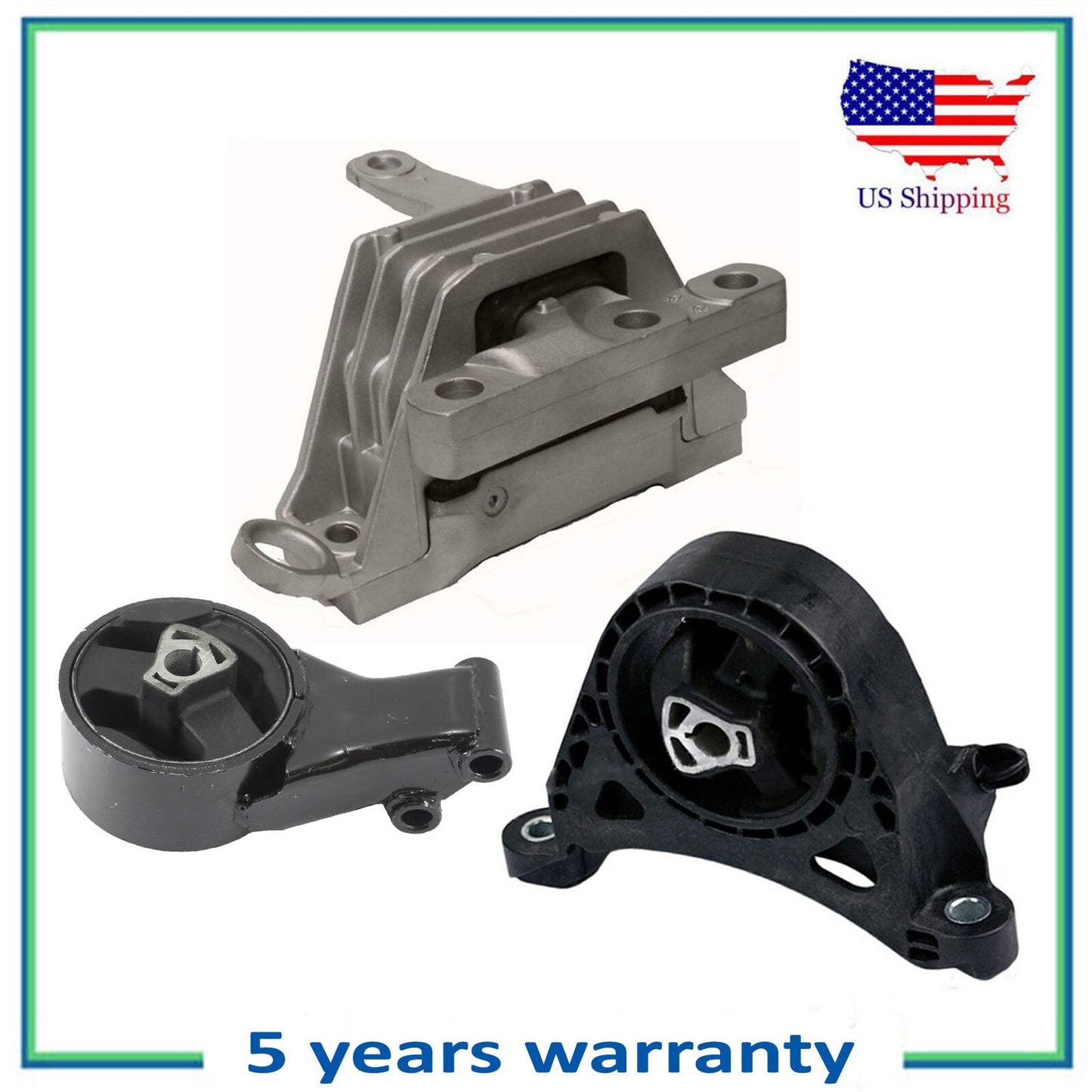 Set 3Pcs Moteur & Trans Montage Pour 11-13 Buick Regal, Regal GS Saab 9-5 2.0L