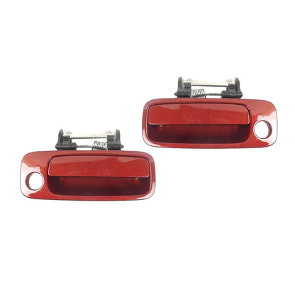 Front Pair Set Outside Door Handle For 00-04 Toyota Avalon 3N6 Vintage Red Pearl