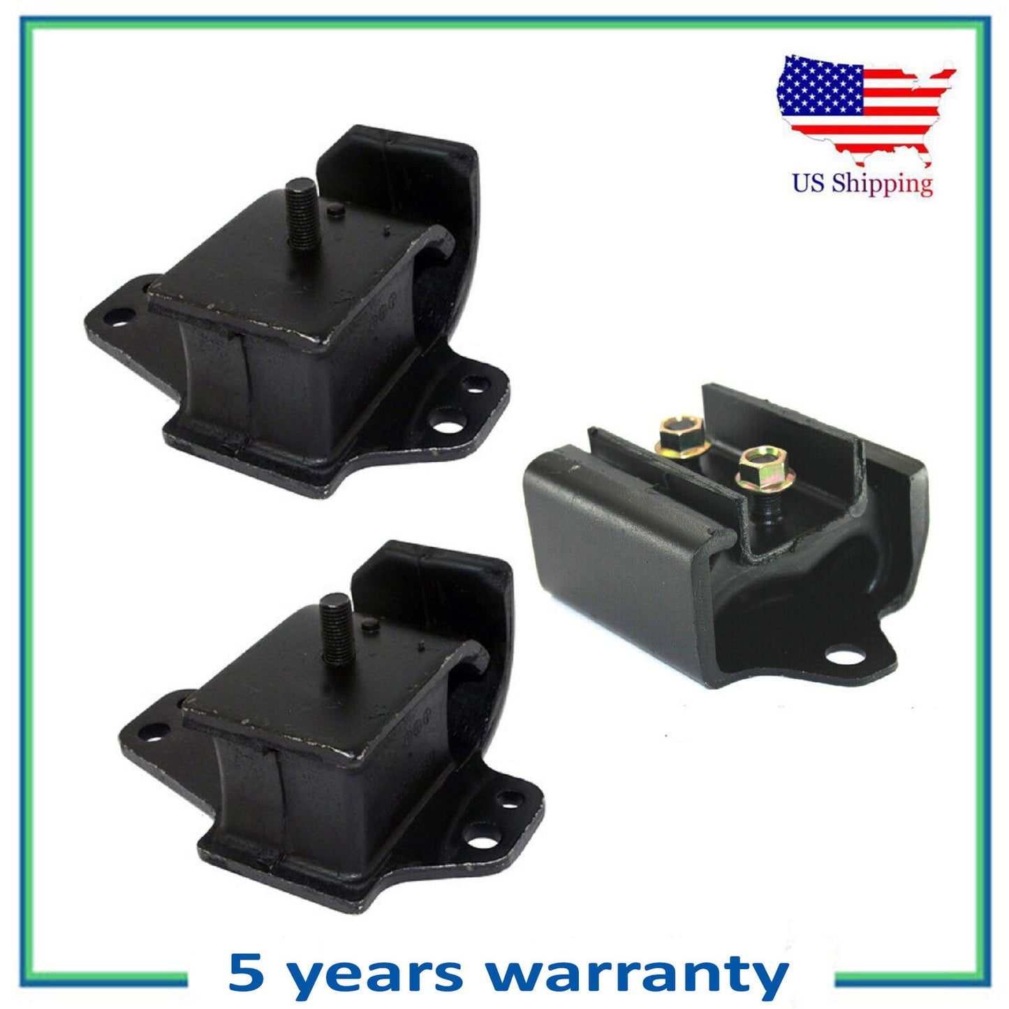 Moteur & Transmission Montage Pour Nissan 1995-1997 Pickup Set 3PCS. 2WD 2.4L