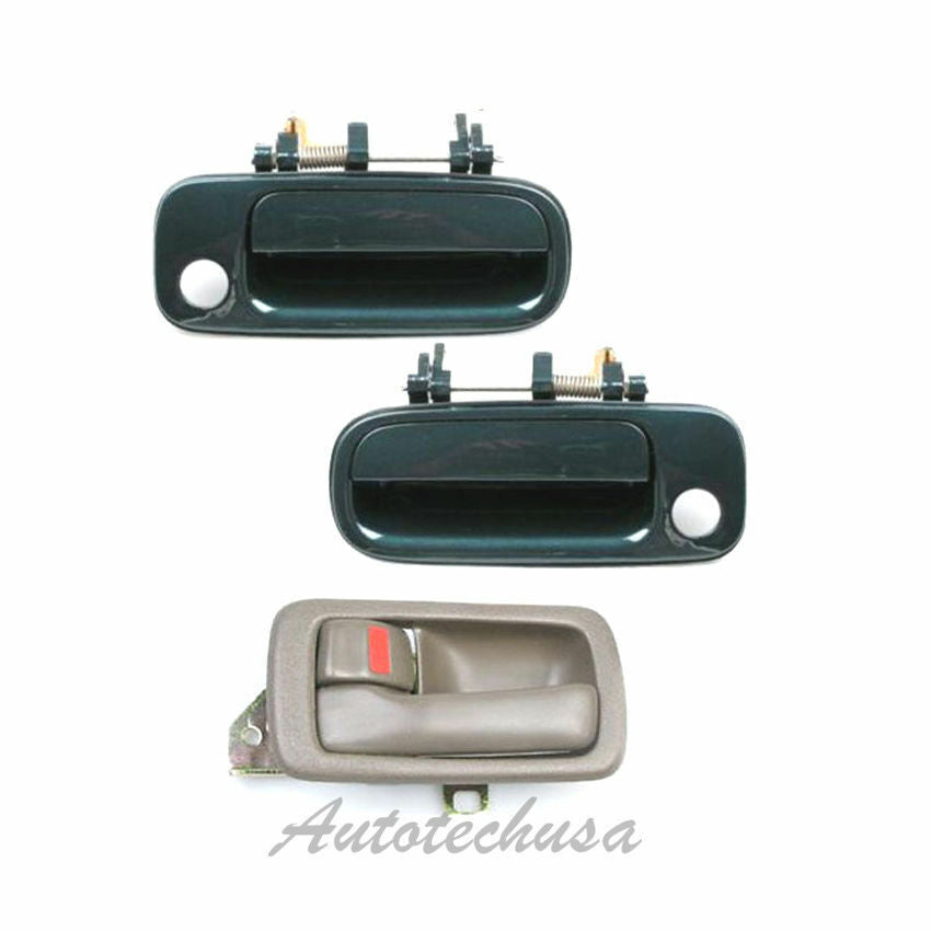 92-96 For Camry door handle 2 Front Outside GREEN 6M1 & 1 Interior Brown DS412