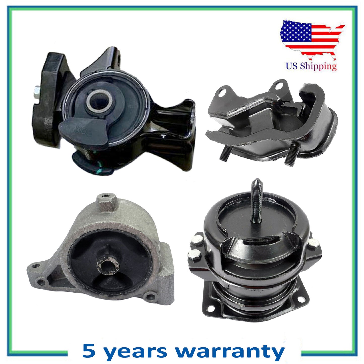 Engine Motor & Transmission Mount Set 4PCS. 2006-2009 For Honda Ridgeline 3.5L