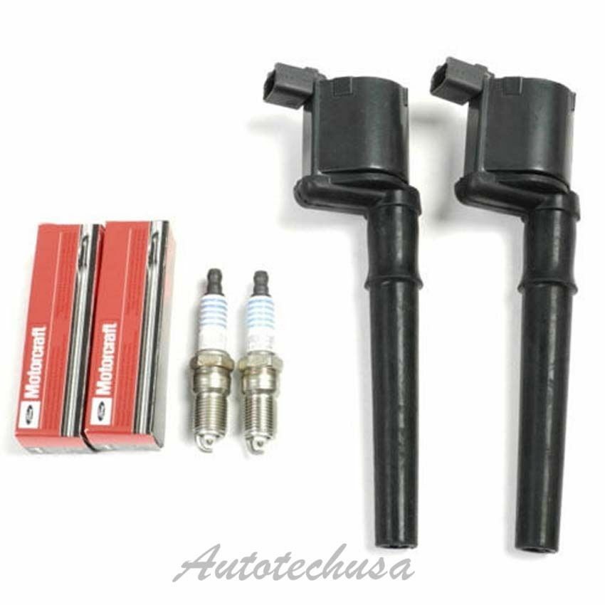 FOR FORD SET OF 2 IGNITION COIL DG512 With 2 SPARK PLUG SP493 IC053 B254 2