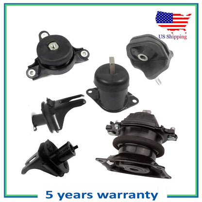 6PCS Juego Para 2008-2011 Honda Accord 3.5L Motor & Trans Montaje M1104