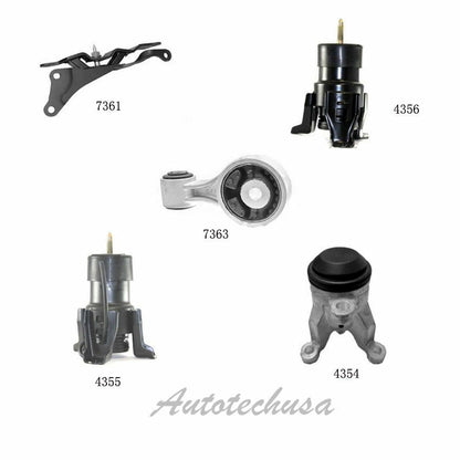 5PCS Set Per 2009-2012 Nissan Altima Maxima 3.5 Motore & Trans Montante M811