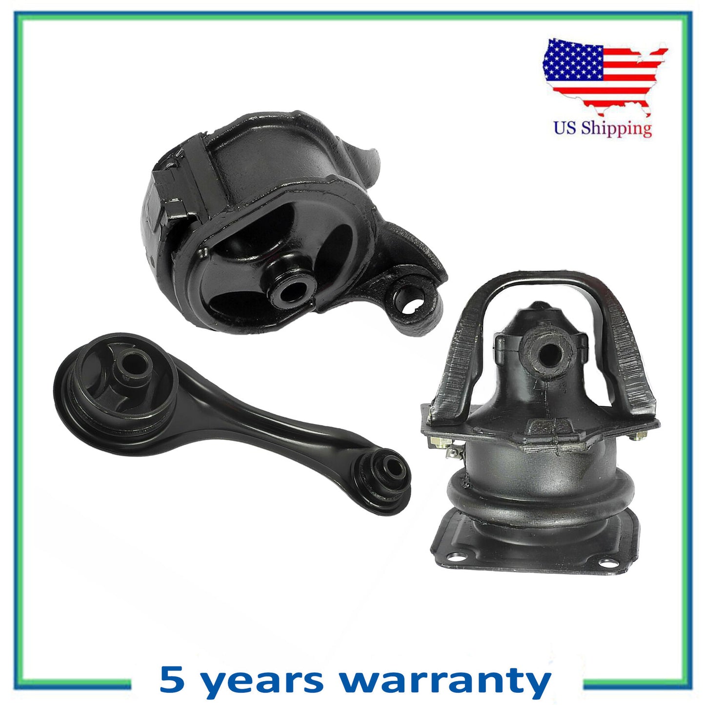 3PCS Motore & Torque Montante Per 1990-1993 Honda Accord 2.2L Automatico
