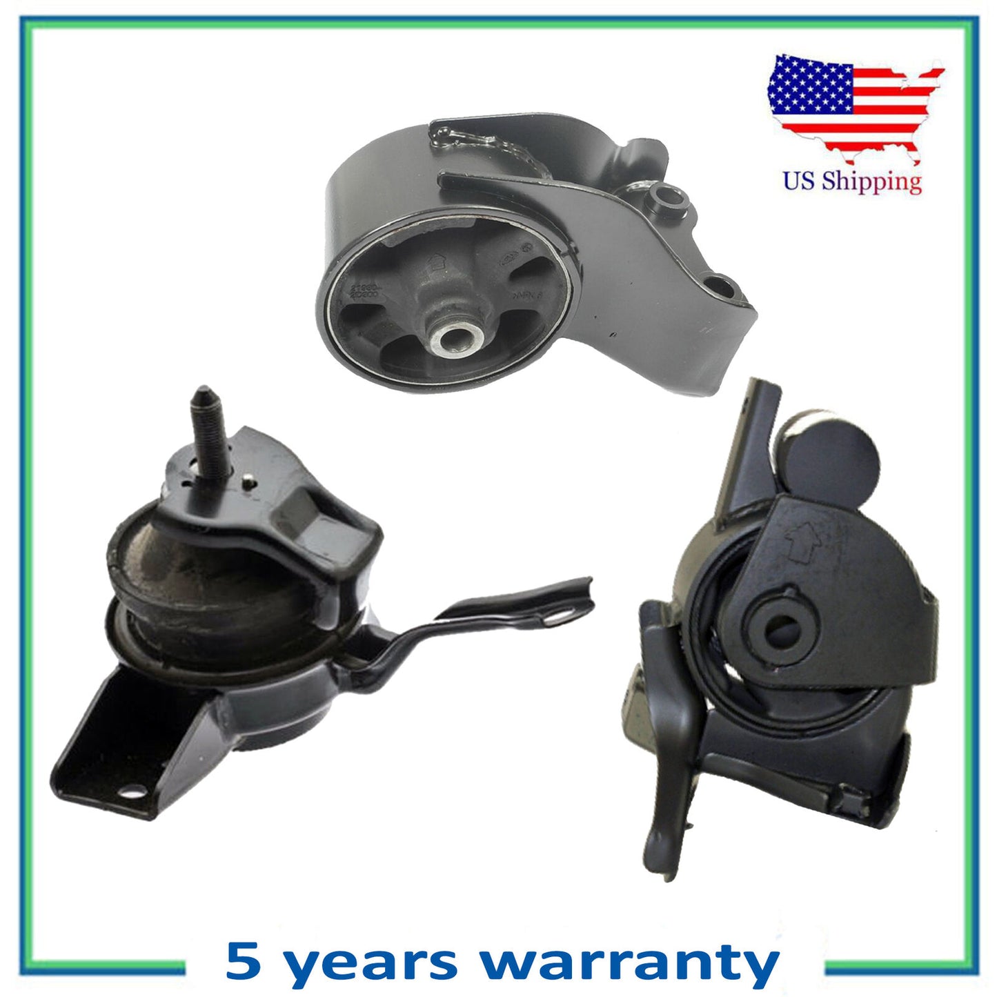 3PCS Engine Motor & Trans Mount For Manual Hyundai Tiburon 2.0L 7128 7116 7172