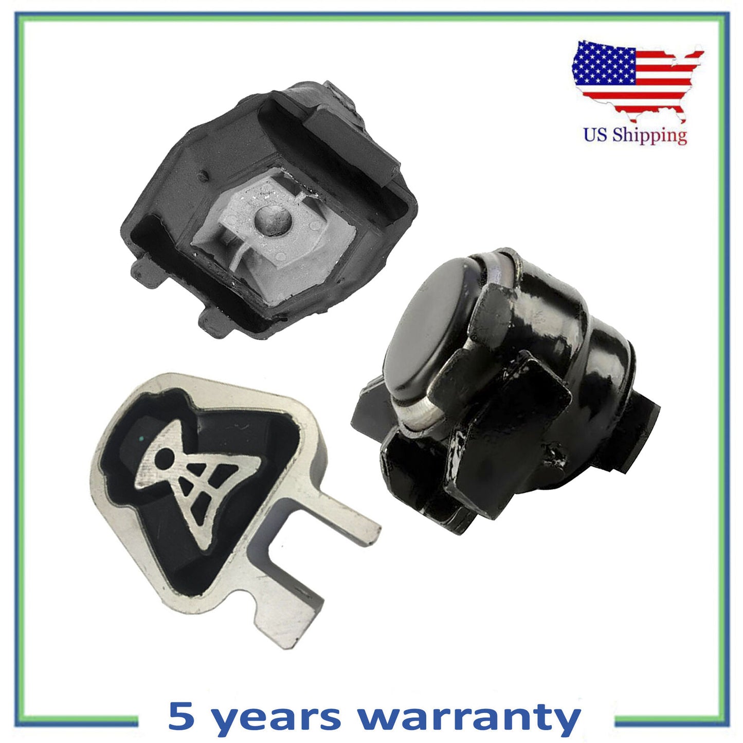 3PCS Engine Motor & Transmission Mount For Ford Fusion SSV Plug-in 2.0L Hybrid