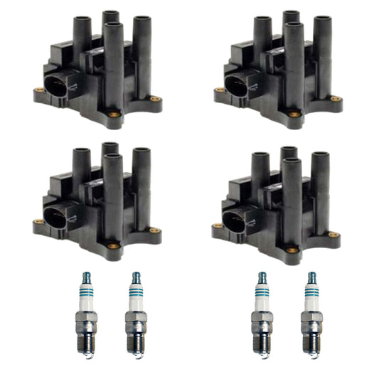 Set DG536 FD497 Ignition Coil & 5325 Spark Plug For Ford Mazda Mercury 2.0L L4