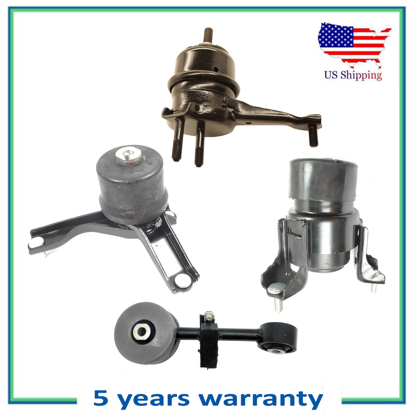Set 5PCS Motore & Trans Montante Poliuretano Per 02-03 Toyota Solara 2.4L L4