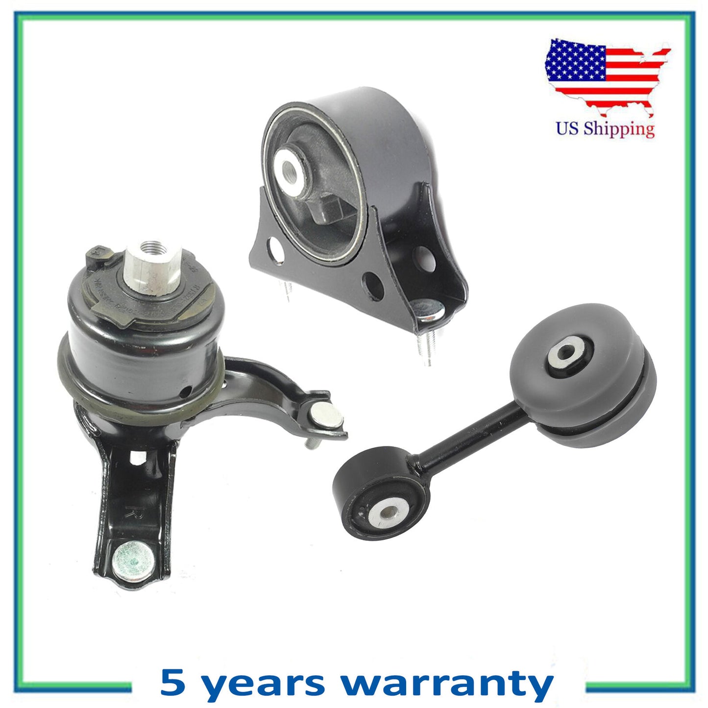 Set 4240 7299 4211 Motor Mount Polyurethane For 04-07 Toyota Highlander 2.4L 2WD