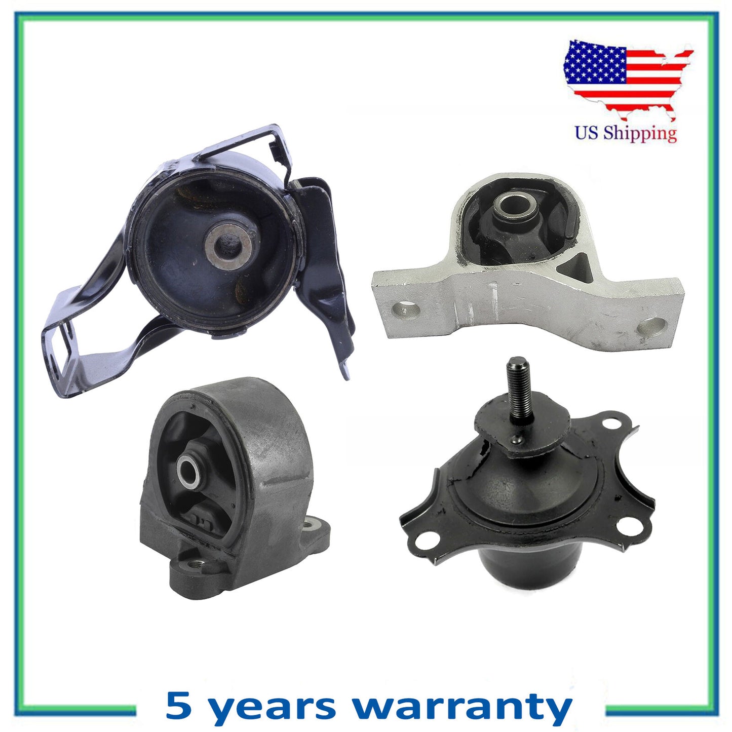 Set 4 PCS Engine Motor & Auto CVT Transmission Mount For 01-05 Honda Civic 1.7L