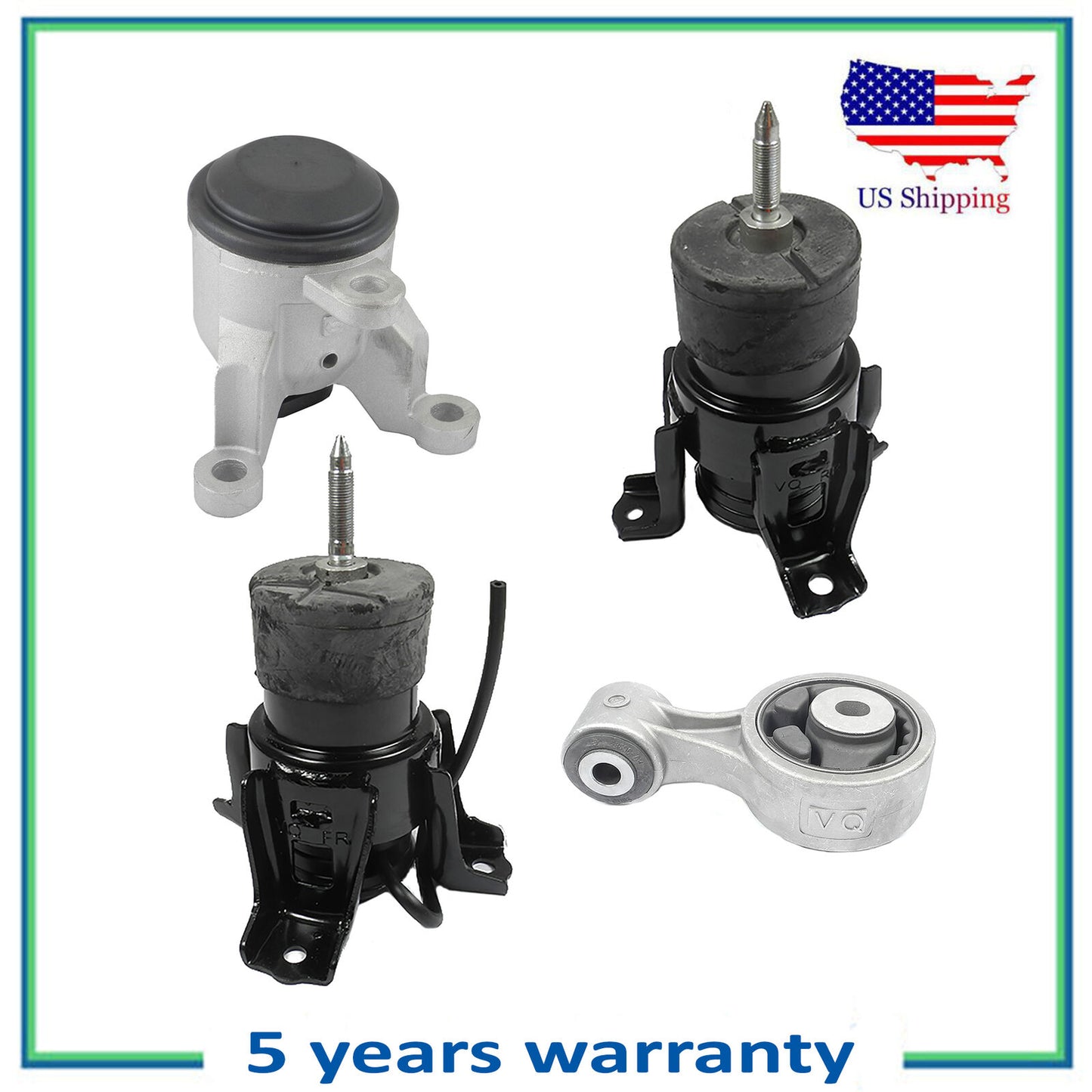 Set 4PCS Engine Motor & Torque Strut Mount For 11 14 Nissan Murano FWD 2WD 3.5L