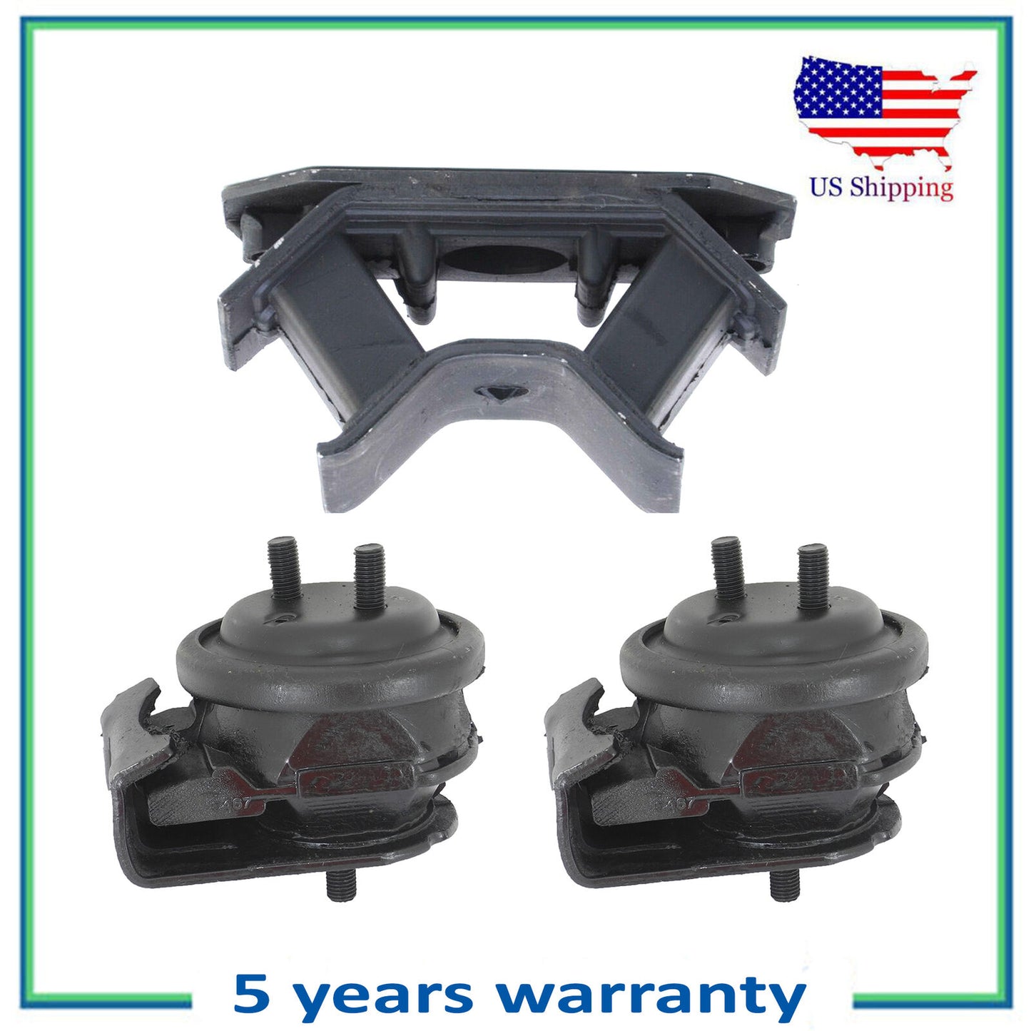 Set 3PCS Engine Motor & Trans Mount For Chevrolet Suzuki 1.6 1.8L 2.0L 2.5L 2.7L
